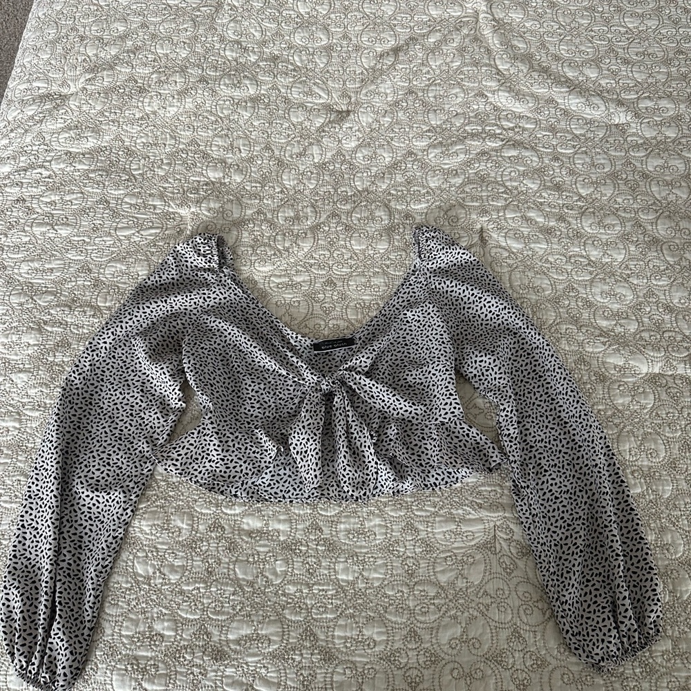 Front tie crop top